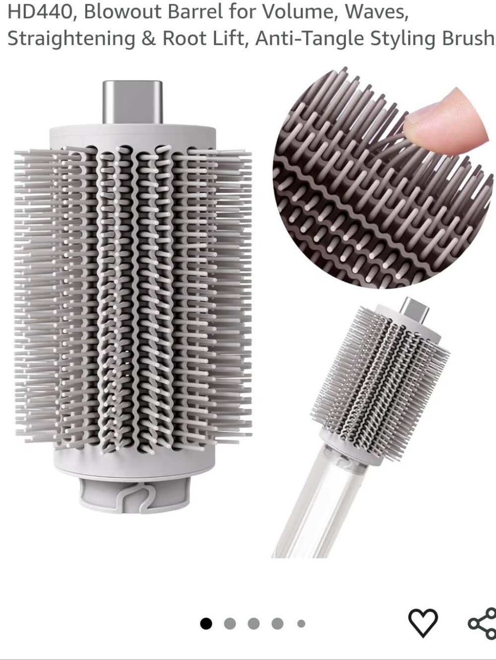 3.3 Inch Large Round Brush Attachment Compatible with Shark FlexStyle